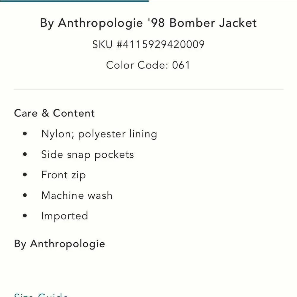 Anthropologie’98 bomber jacket - Picture 6 of 9